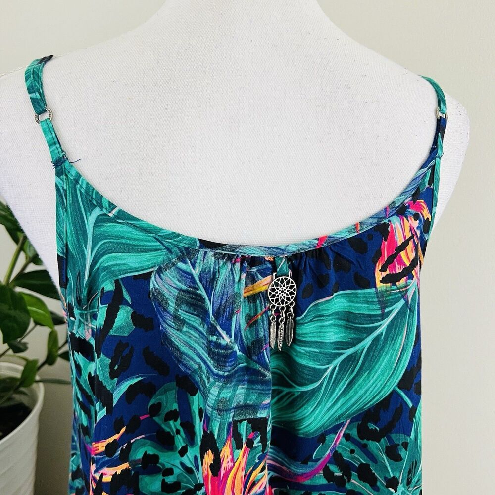 Barbados Tropical Dream Catcher Sleeveless Sundress Boho Hippie Beach Resort Med